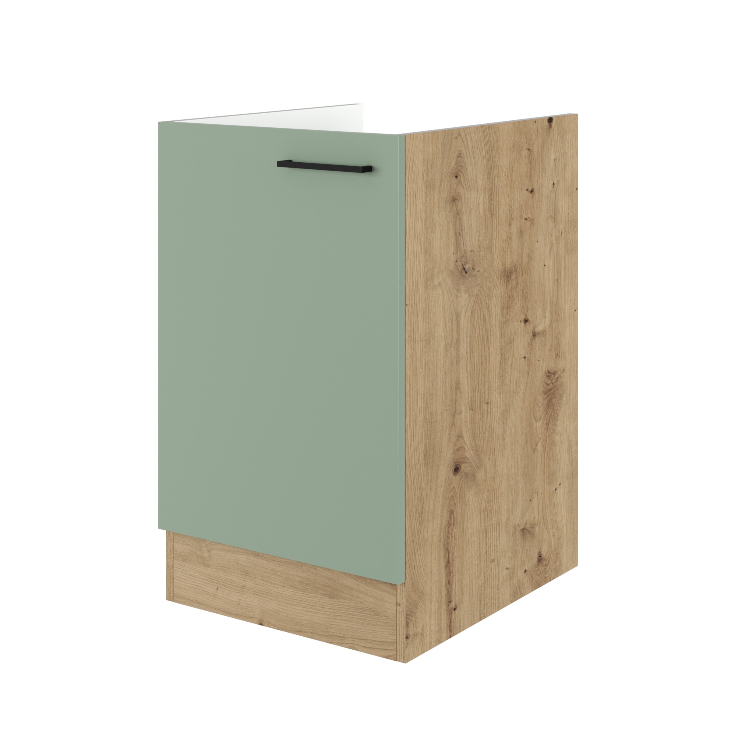 Spülenschrank Cara 50 cm Schilfgrün matt-Artisan Eiche