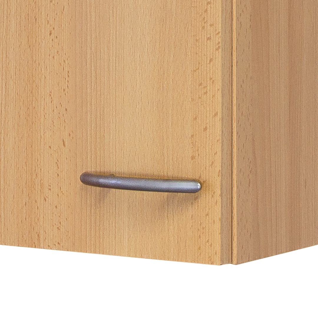 Glashängeschrank Küche - 50 cm breit - Glastür/Buche – Namu