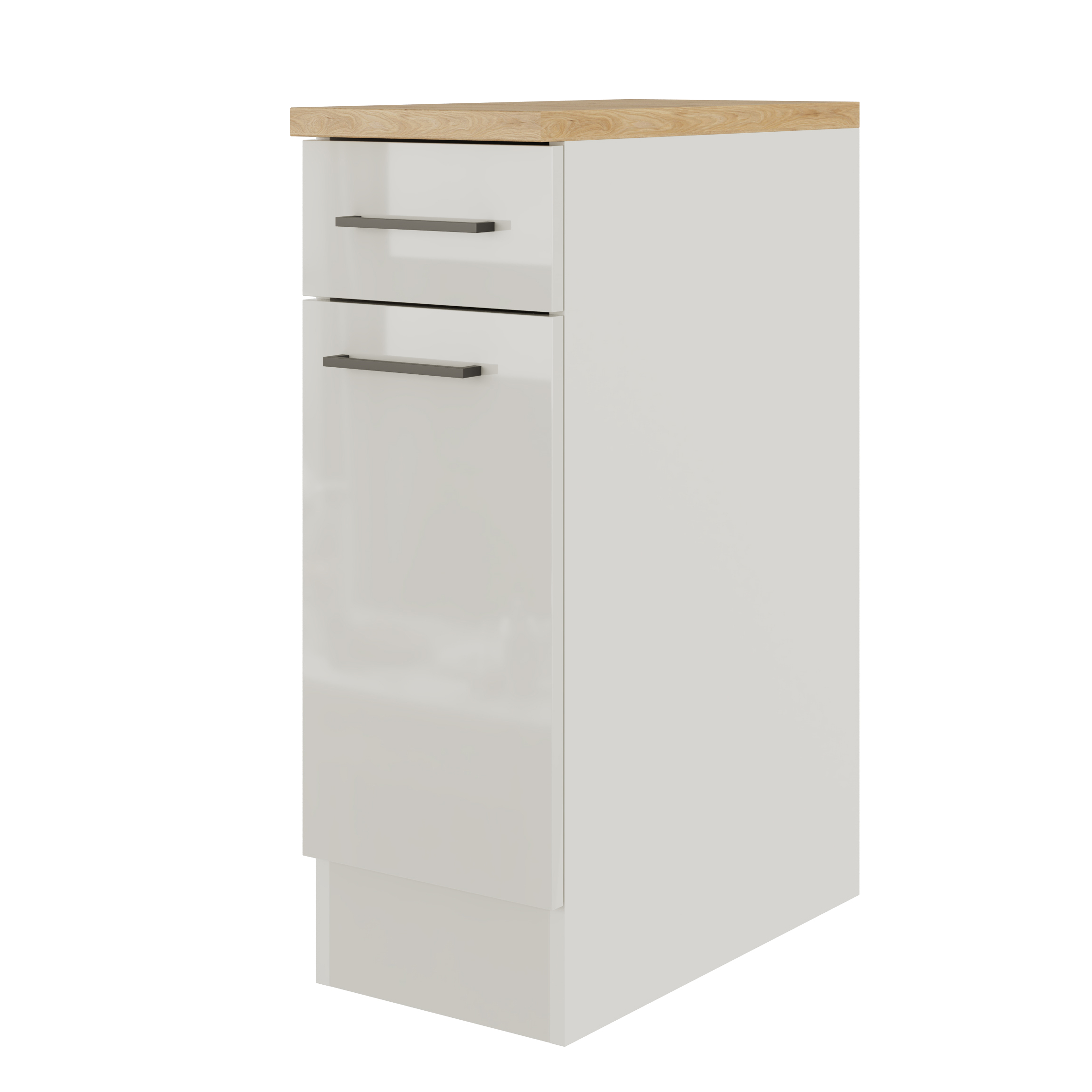 Küchenunterschrank - 30 cm mit Schublade und Drehtür LUND | Lichtgrau | 30 x 60 x 85 cm (BxTxH)