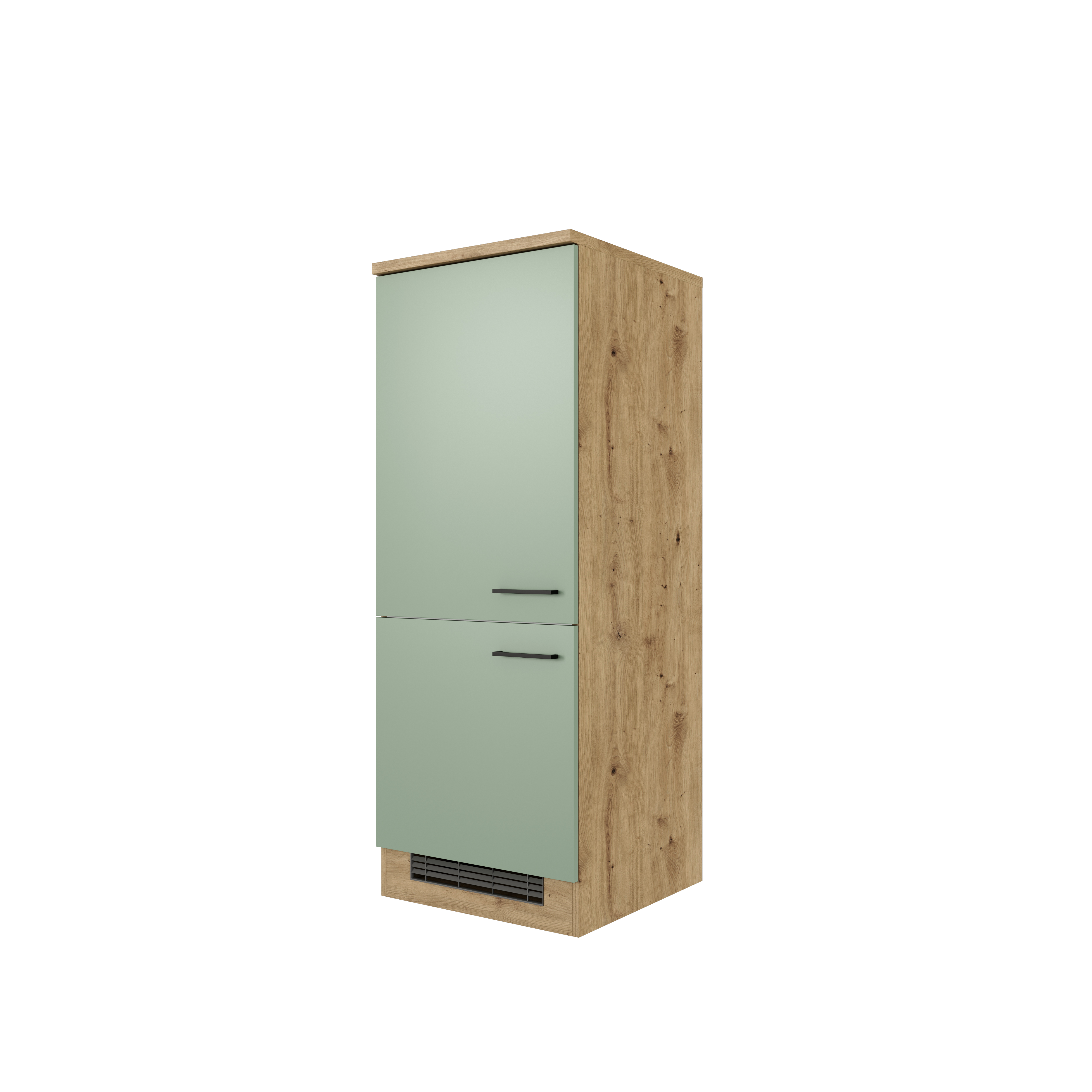 Demi-Geräteschrank Cara 60 cm Schilfgrün matt - Artisan Eiche