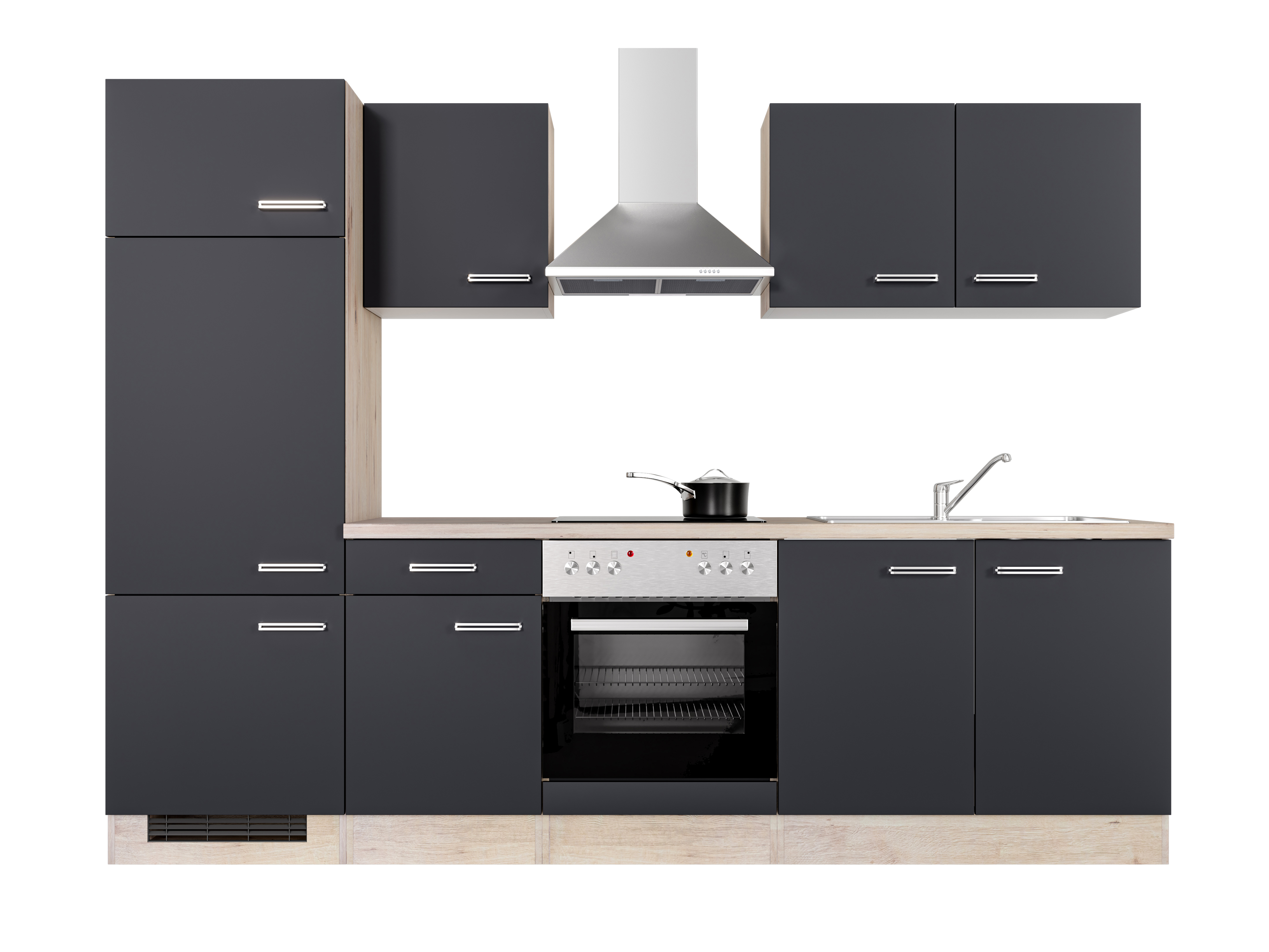 Küchenzeile 270 cm mit Elektrogeräten >> | Küchenzeilen ohne Geräte