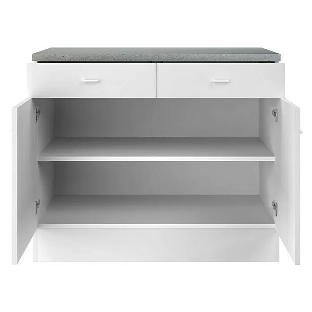 Schrank 30 Cm Tief 100 Cm Breit Küchenunterschrank - 100 cm breit - Weiß – Rapido | 700001.00005347