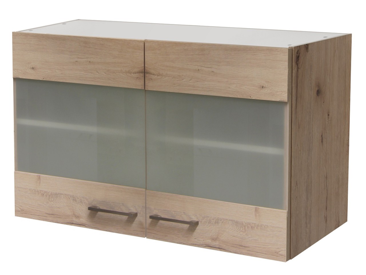 Schrank 30 Cm Tief 100 Cm Breit Glashängeschrank Küche - 100 cm breit - San Remo Eiche – Rodello